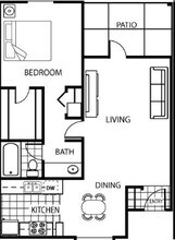 One Bedroom One Bath 153 153 floor plan
